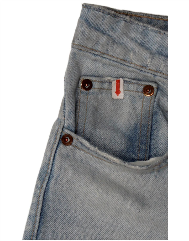 ZARA Womens Straight Jeans EU 34 2XS W24 L26 Blue Cotton