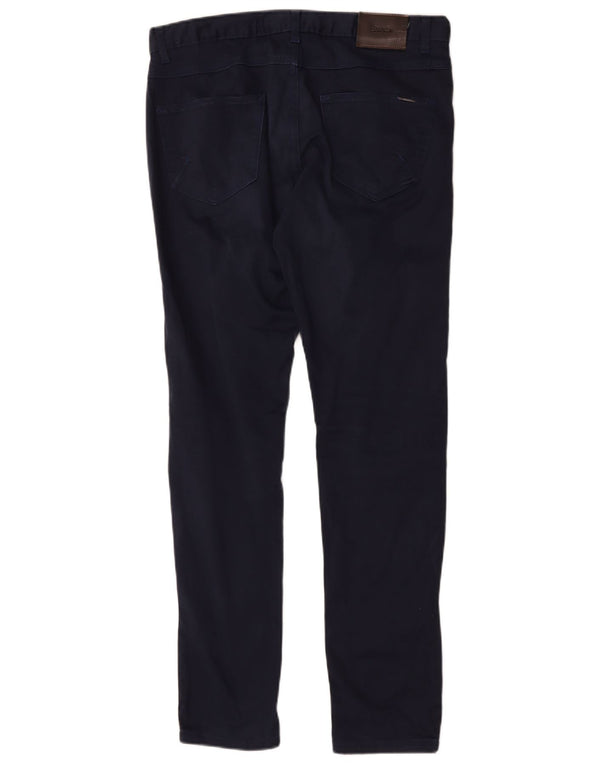 Zara Mens Skinny Casual Trousers EU 42 Large W32 L30 Navy Blue
