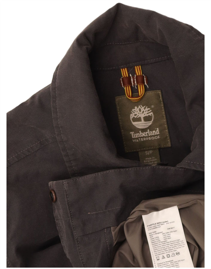 TIMBERLAND Mens Windbreaker Jacket UK 36 Small Grey Cotton