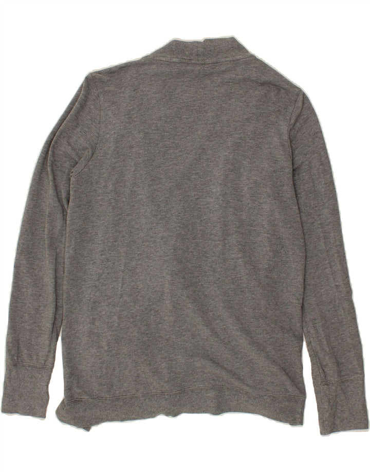 MOSSIMO Womens Asymmetric Open Cardigan Sweater UK 14 Medium Grey Cotton Vintage Mossimo and Second-Hand Mossimo from Messina Hembry 
