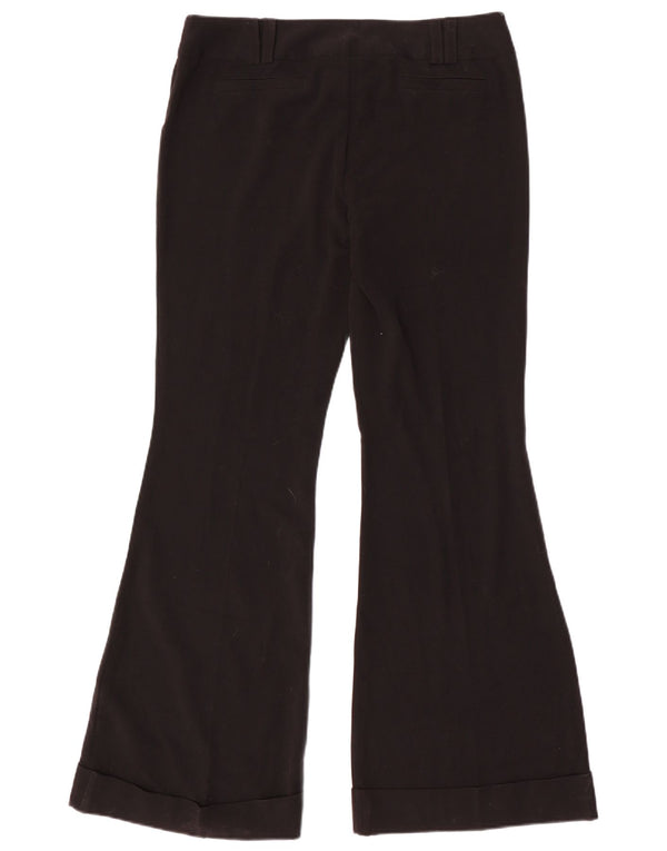 Topshop Womens Flare Casual Trousers UK 12 Medium W32 L33 Black Polyester