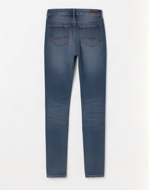 Tommy Hilfiger Womens Slim Jeans W27 L32 Blue Cotton
