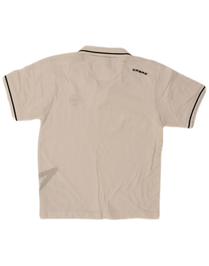 Umbro Mens Graphic Polo Shirt Small White