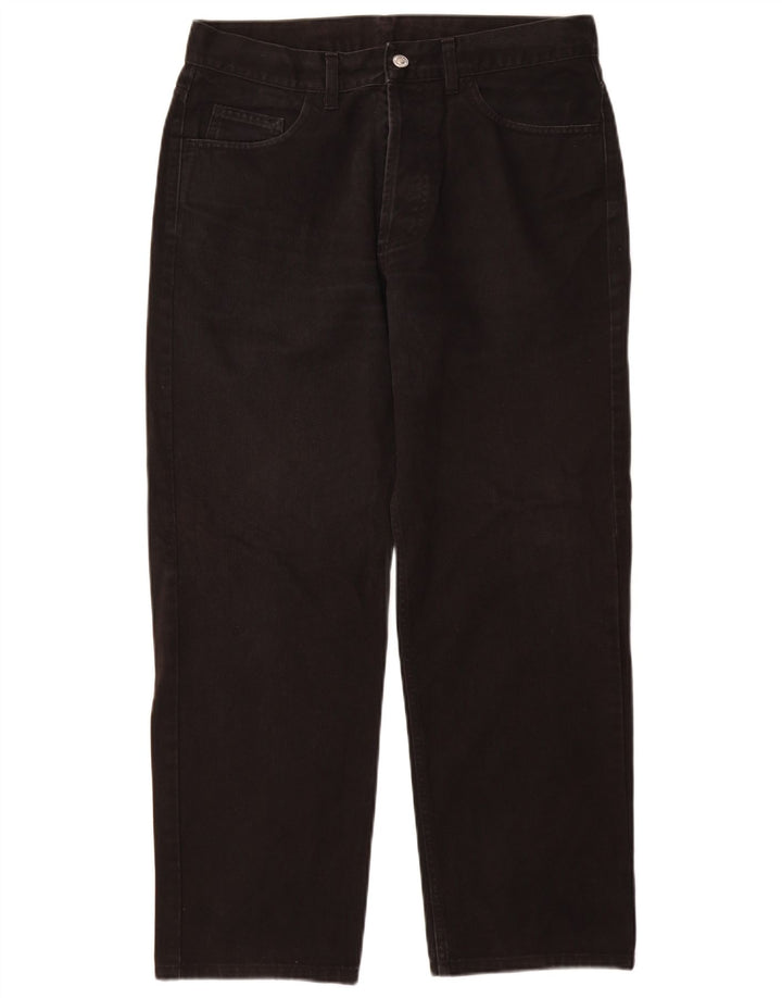 BENETTON Mens Straight Jeans W34 L29 Black Cotton