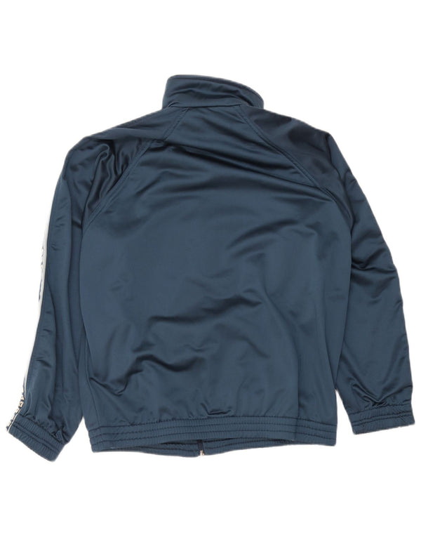 Diadora Mens Graphic Tracksuit Top Jacket UK 38 Medium Blue Polyester