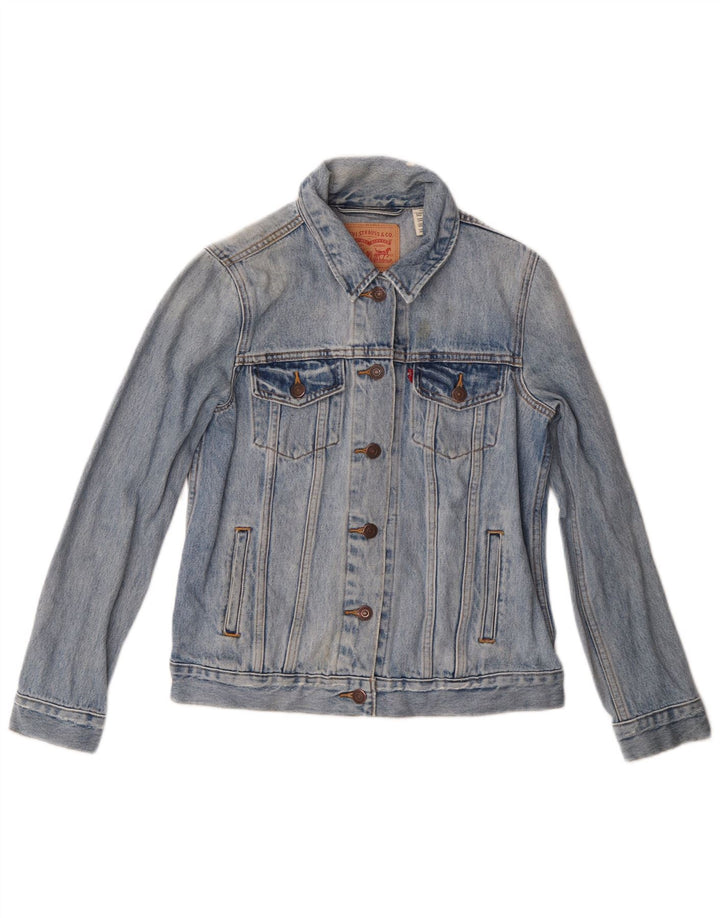 LEVI'S Womens Denim Jacket UK 10 Small Blue Cotton