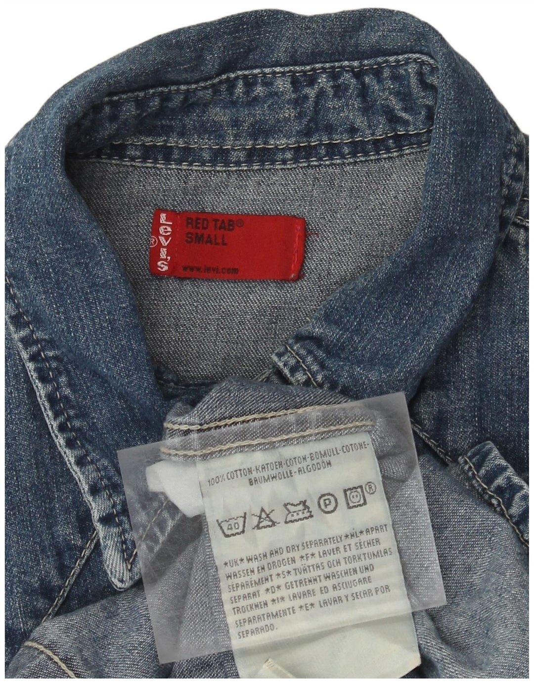 Levi's Mens Denim Shirt Small Blue Cotton