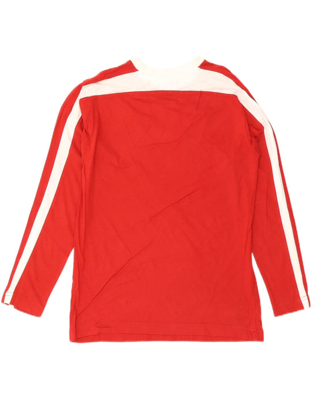 PUMA Mens Graphic Top Long Sleeve Medium Red Colourblock
