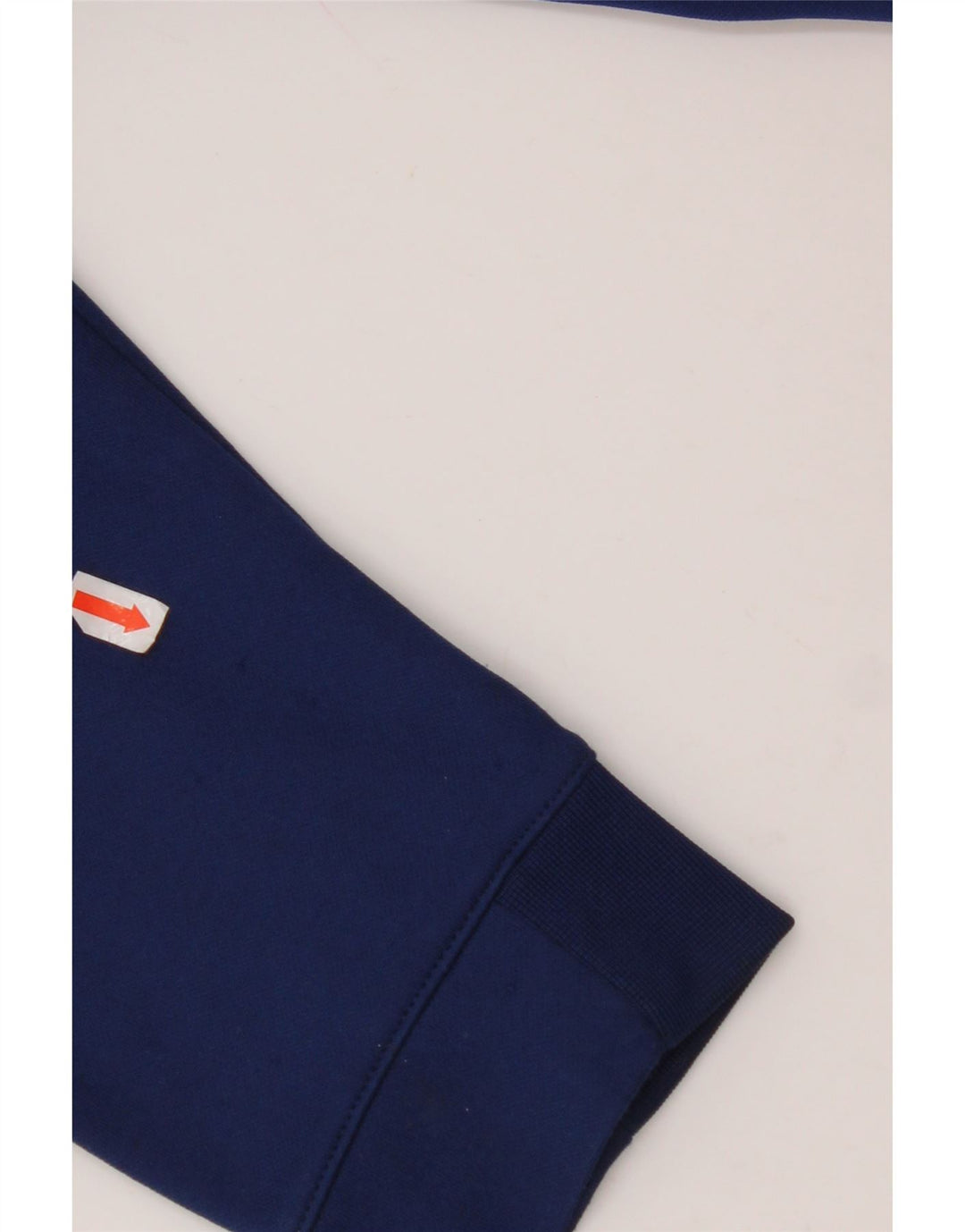 NIKE Boys Zip Hoodie Sweater 12-13 Years Large Navy Blue Colourblock