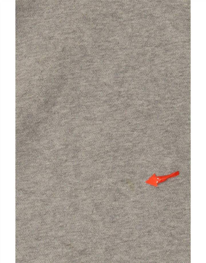 ADIDAS Mens Hoodie Jumper Large Grey Cotton