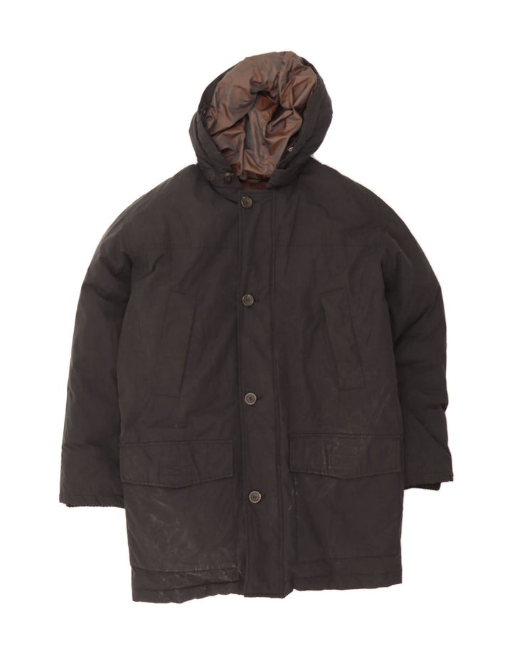 MARLBORO CLASSICS Mens Hooded Padded Coat UK 36 Small Black Polyester Vintage Marlboro Classics and Second-Hand Marlboro Classics from Messina Hembry 