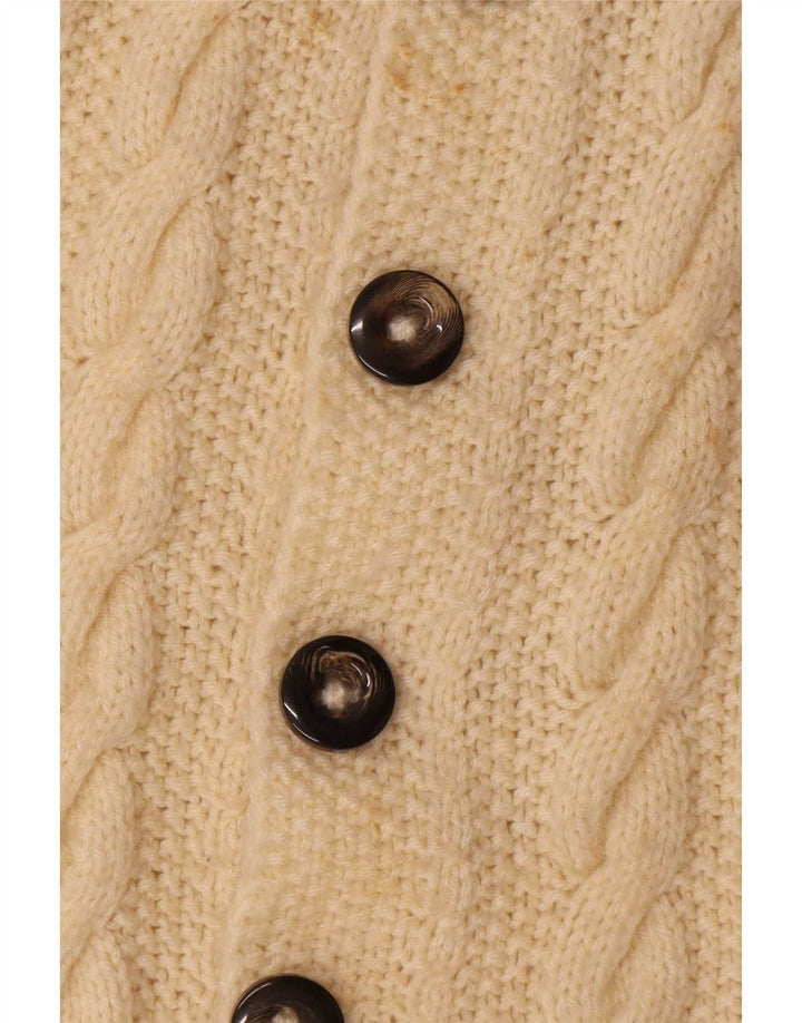 Vintage Mens Cardigan Sweater Small Off White