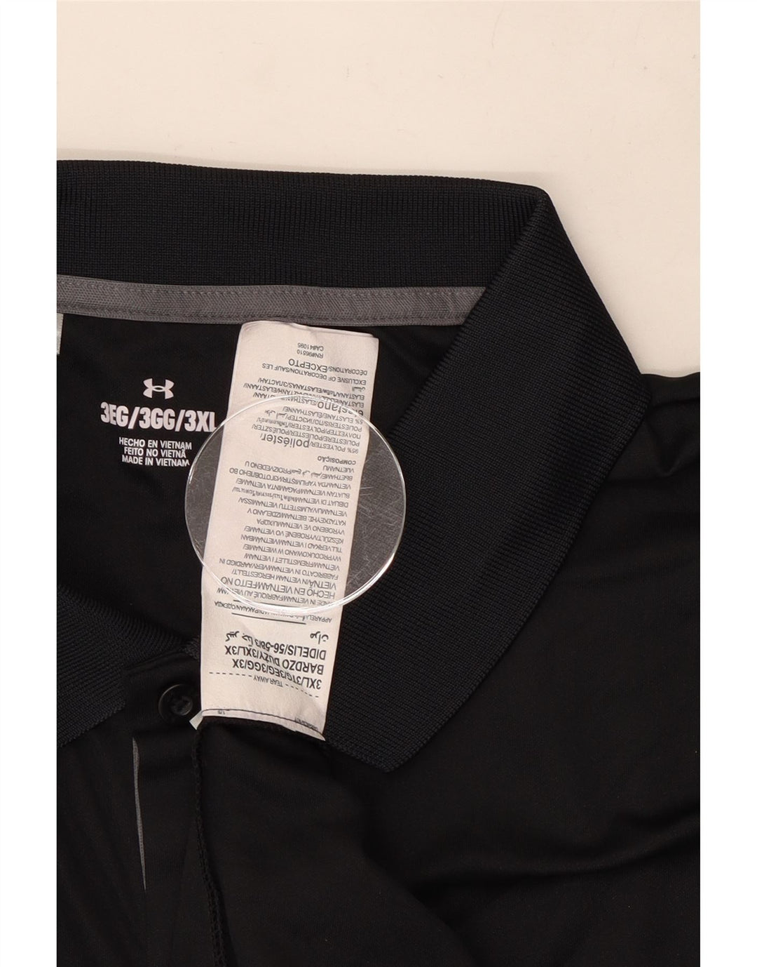 Under Armour Mens Polo Shirt 3XL Black Polyester