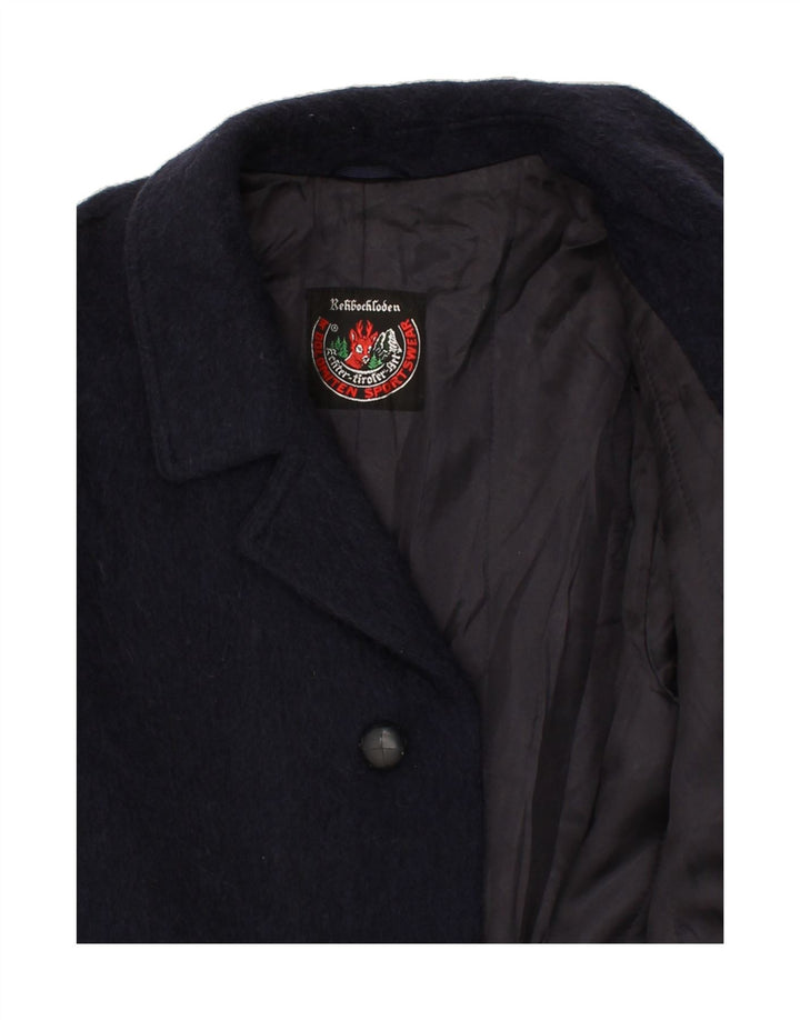 DOLOMITEN Mens Overcoat UK 38 Medium Navy Blue Mohair