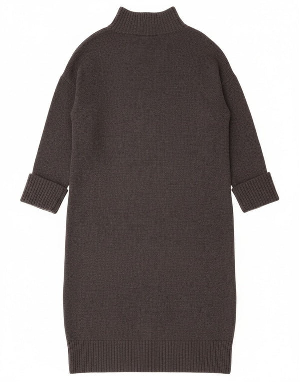 MINT VELVET Womens Long Sleeve Oversized Jumper Dress UK 14 Medium Grey