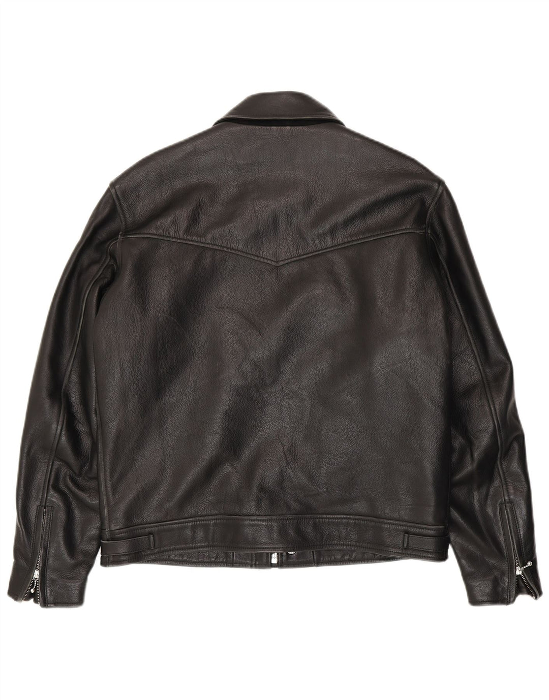 Vintage Mens Leather Jacket UK 44 2XL Black