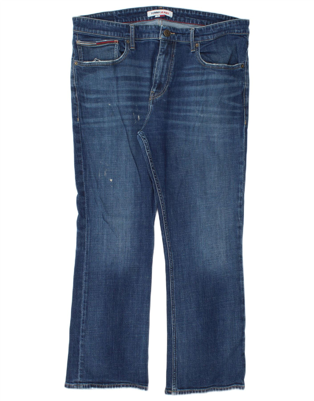 TOMMY HILFIGER Mens Bootcut Jeans W36 L28  Blue Cotton