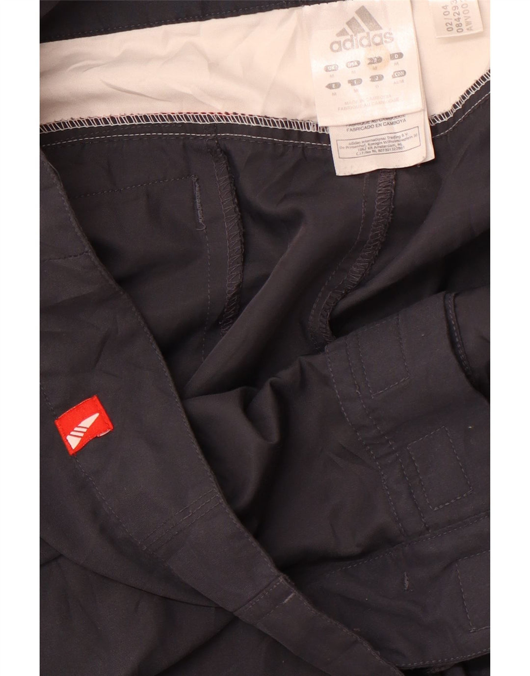 ADIDAS Mens Swimming Shorts Medium Grey Colourblock Polyester