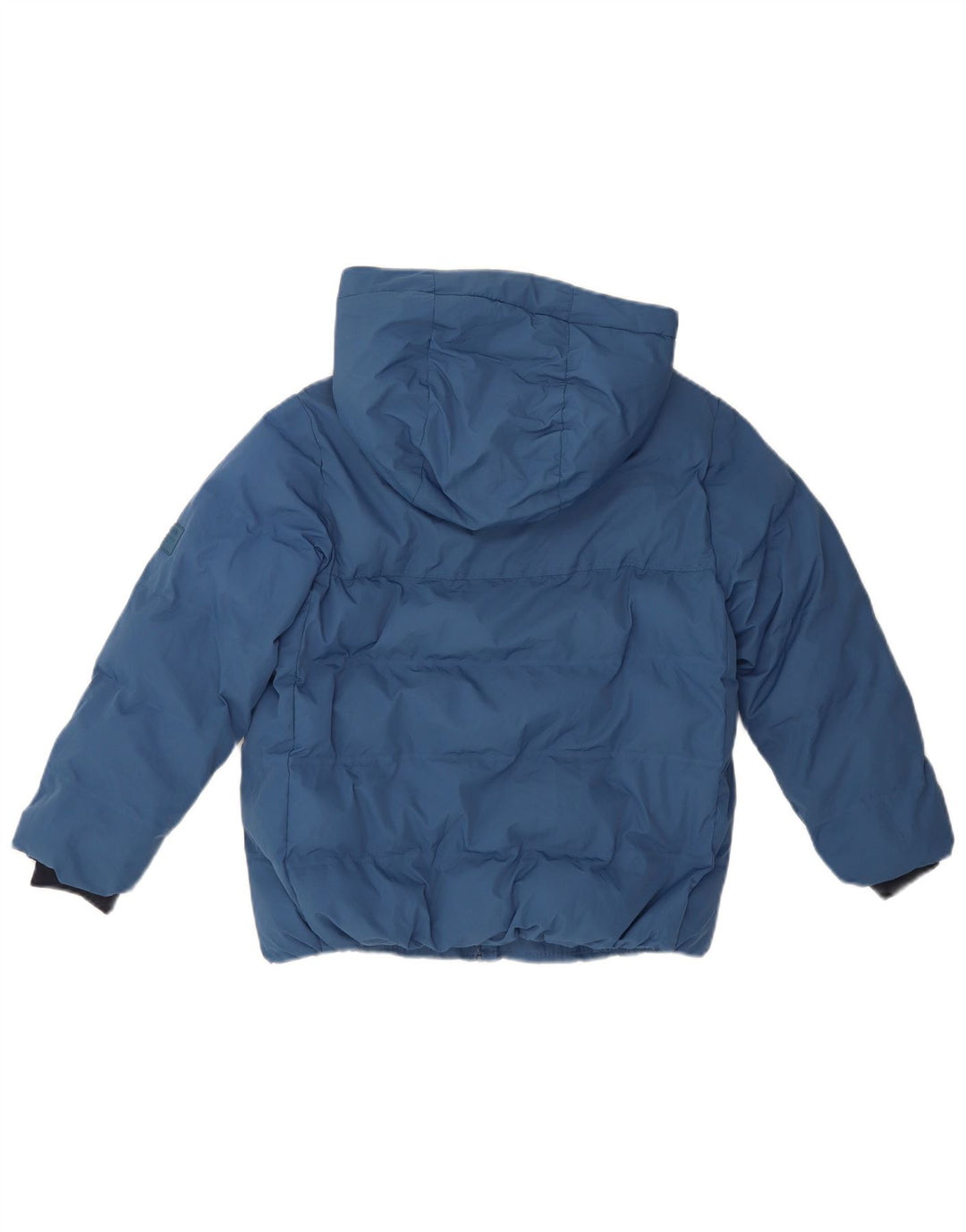 Zara Boys Hooded Padded Jacket 8-9 Years Blue Polyester