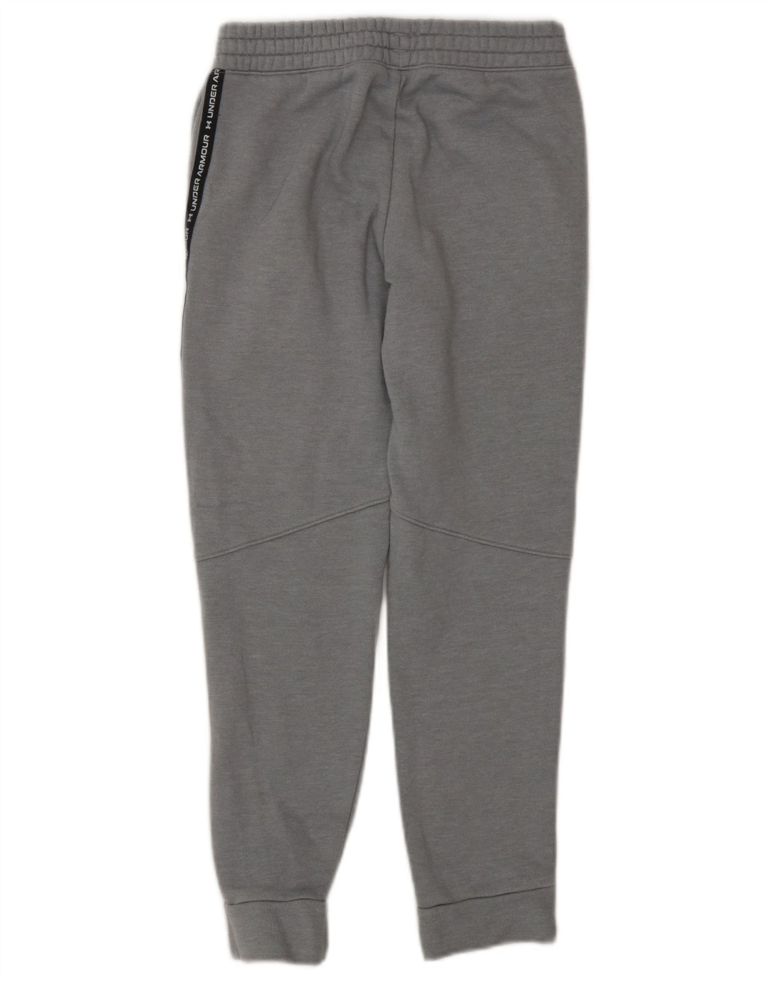 UNDER ARMOUR Girls Graphic Tracksuit Trousers Joggers 7-8 Years Small Grey
