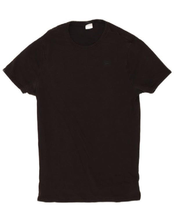 G-Star Mens T-Shirt Top Medium Black Cotton