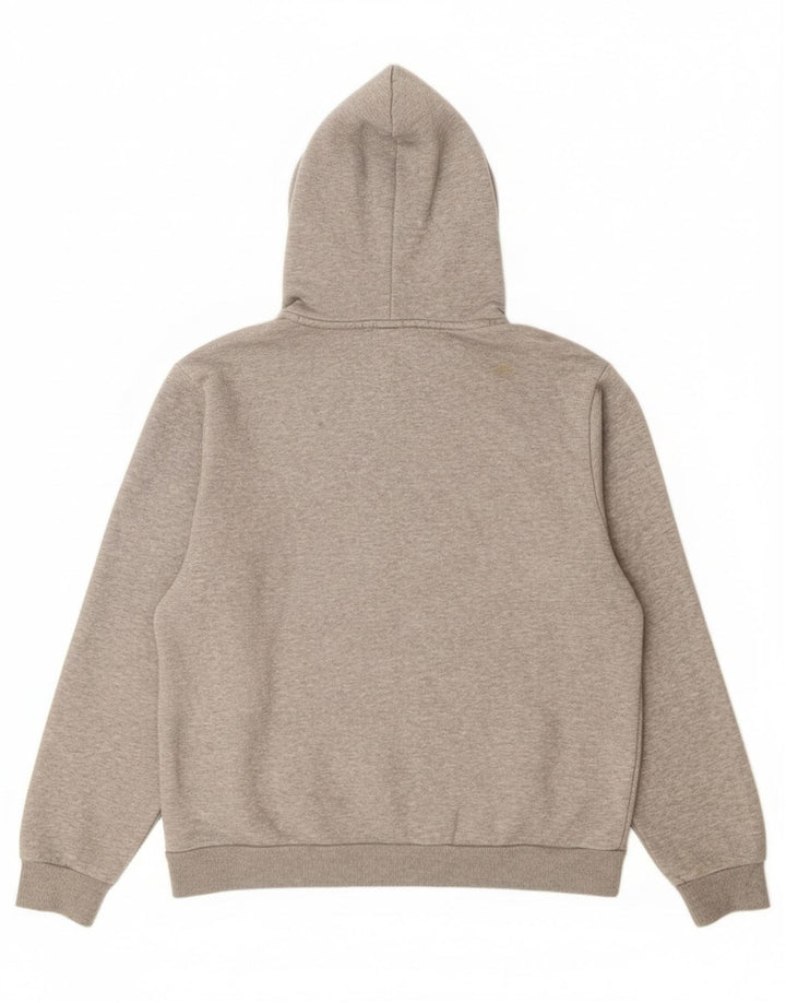 Puma Mens Hoodie Jumper Medium Grey Flecked Cotton