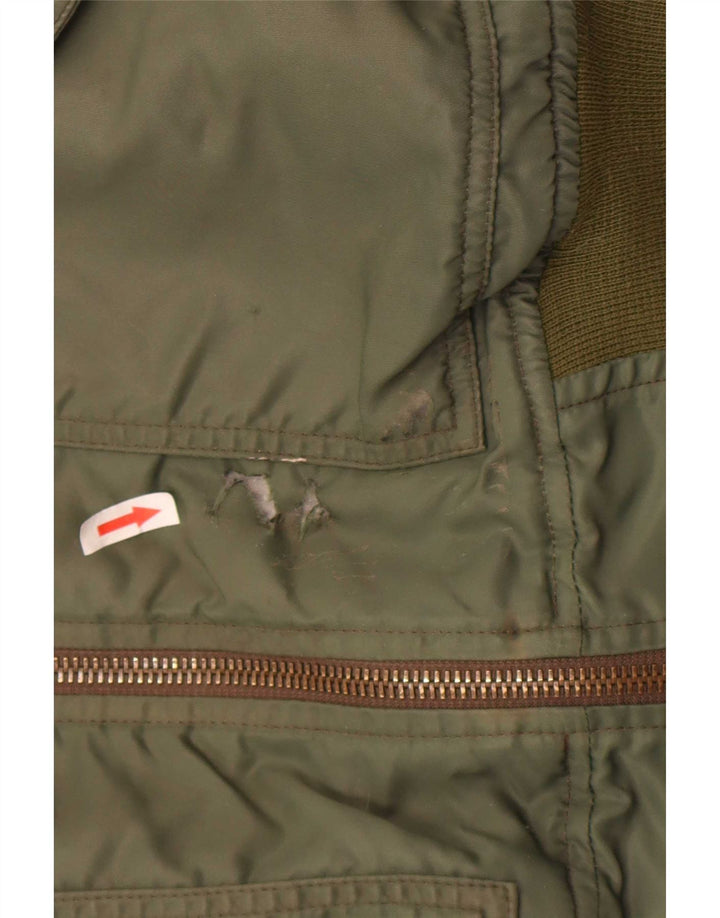 Carrera Mens Bomber Jacket UK 40 Large Khaki Colourblock Polyamide