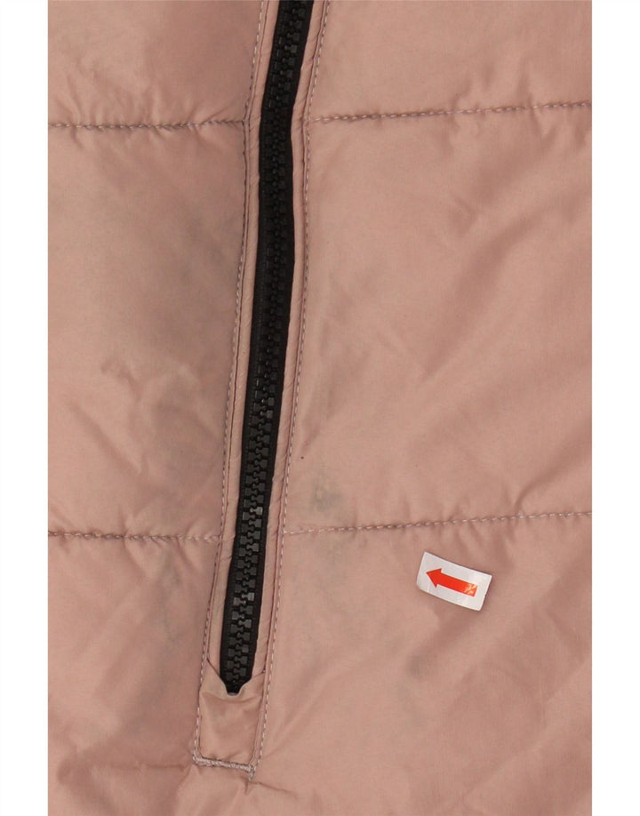 KHUJO Womens Oversized Hooded Padded Coat UK 6 XS Pink Polyester