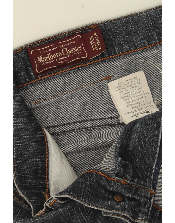 Marlboro Classics Mens Straight Jeans W33 L31 Blue Cotton