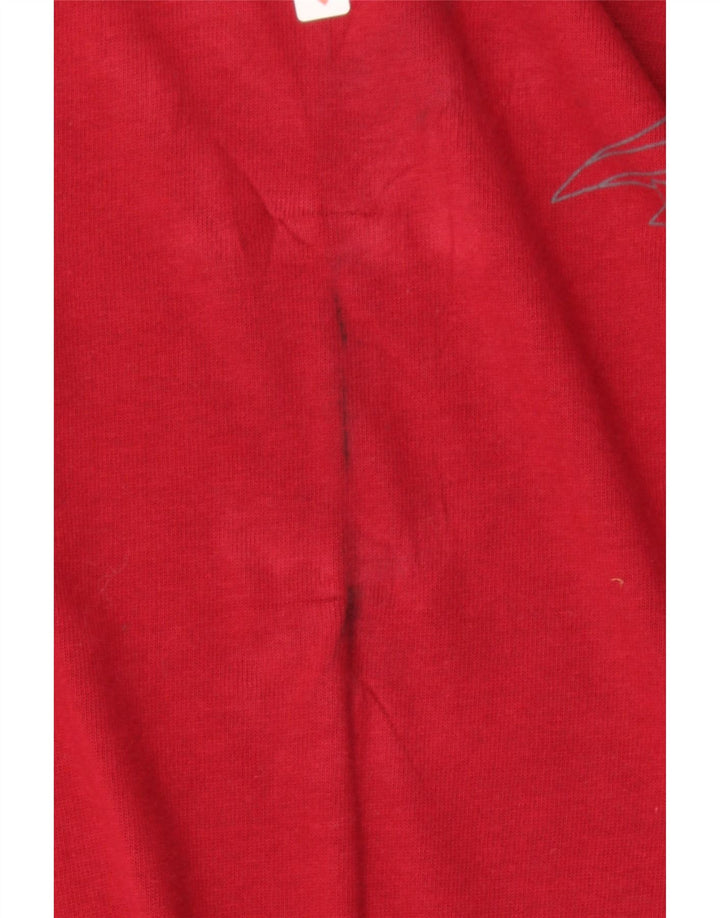 OURAGAN Mens Graphic Sweatshirt Jumper IT 52 Large Red Cotton Vintage Ouragan and Second-Hand Ouragan from Messina Hembry 