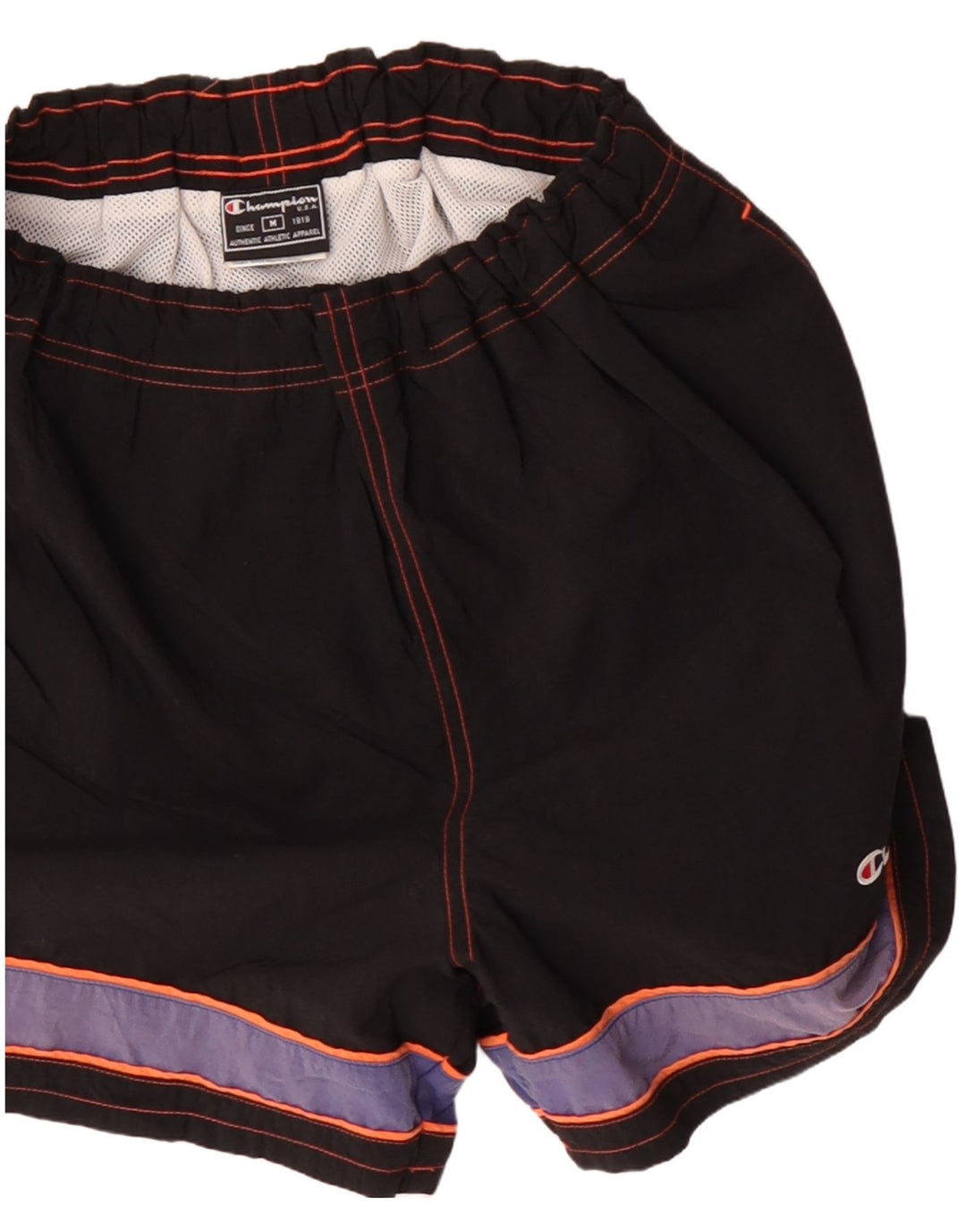 Champion Mens Sport Shorts Medium Black Colourblock Polyester Sports