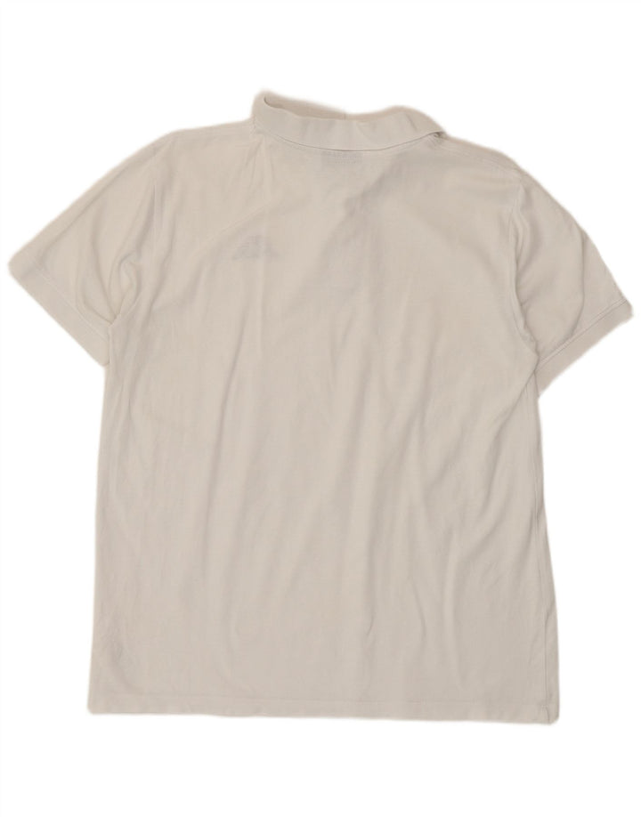 Kappa Mens Polo Shirt Medium White Cotton