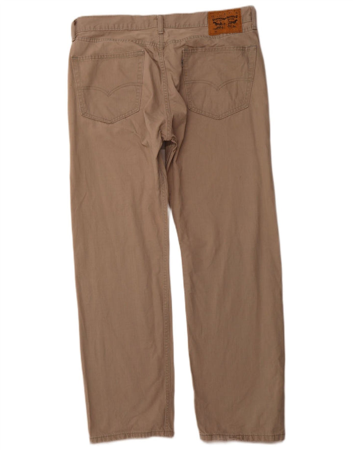 LEVI'S Mens 501 Straight Jeans W36 L30 Beige Cotton