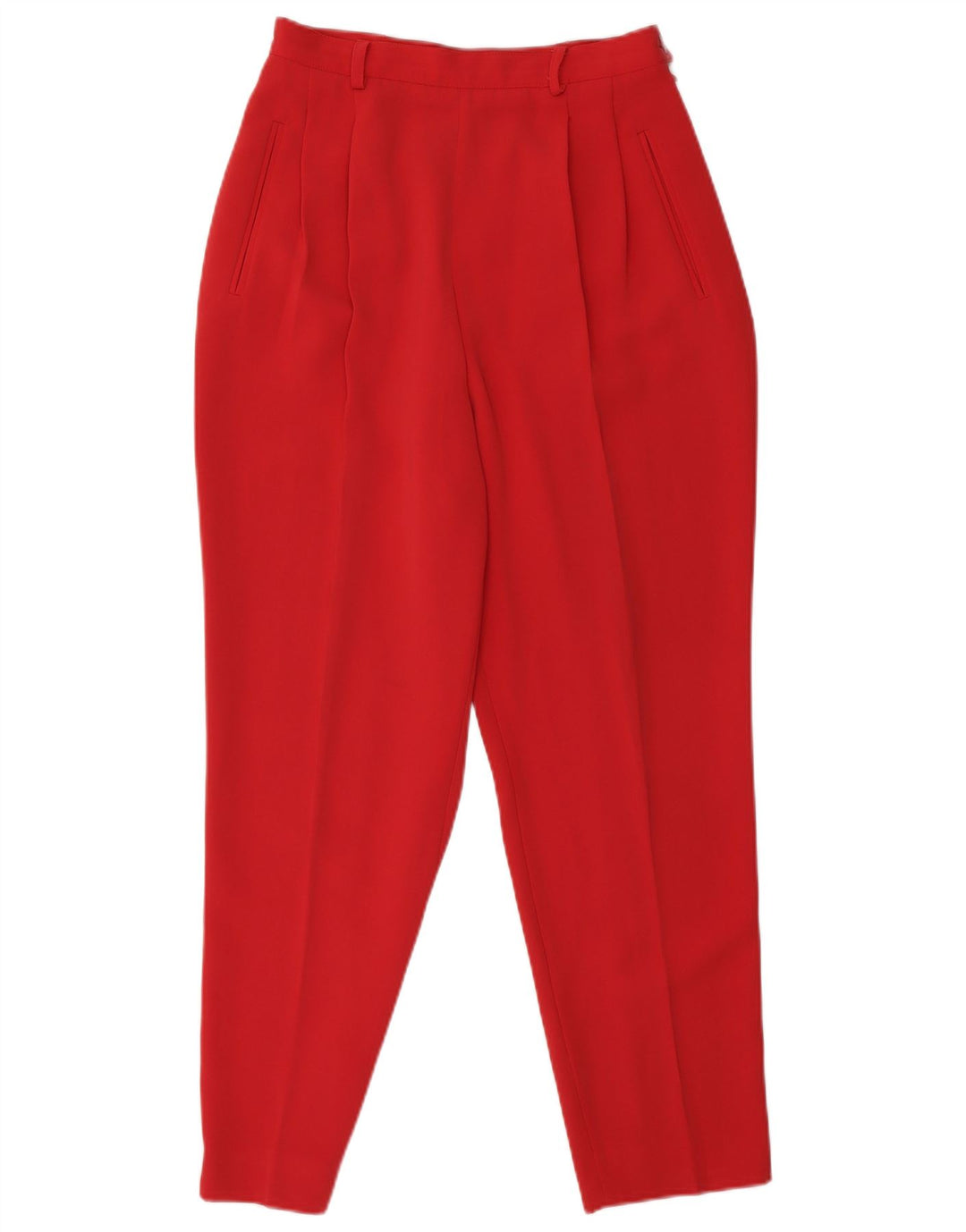 CACHAREL Womens High Waist Pegged Cropped Trousers UK 8 Small W24 L25 Red