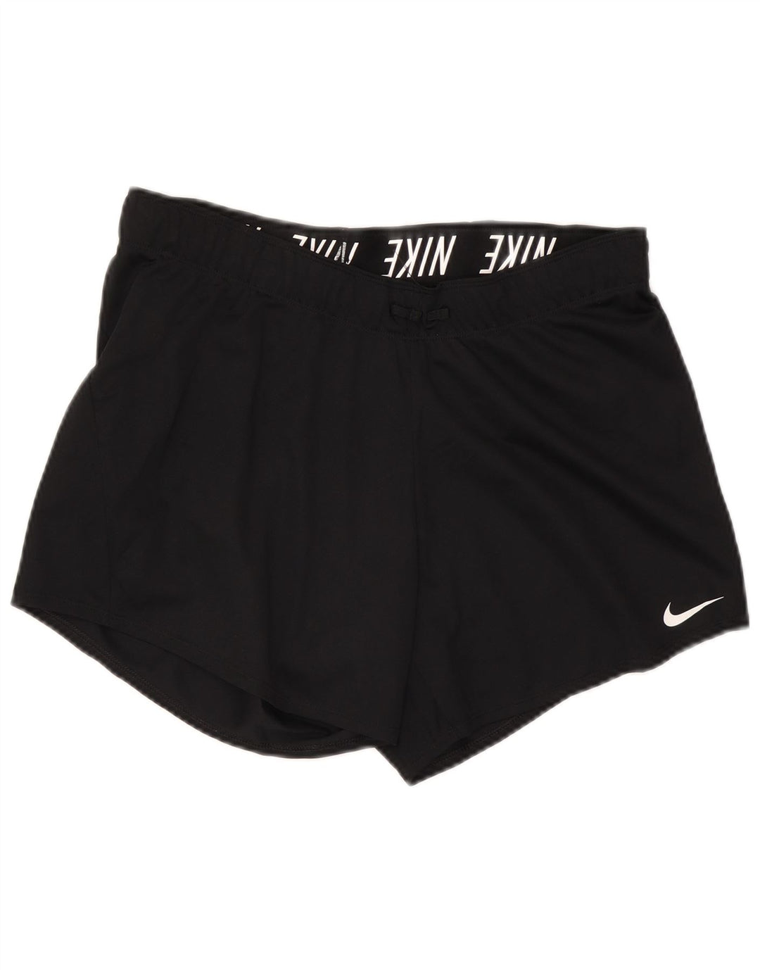 Nike Womens Dri Fit Sport Shorts UK 14 Large Black Polyester