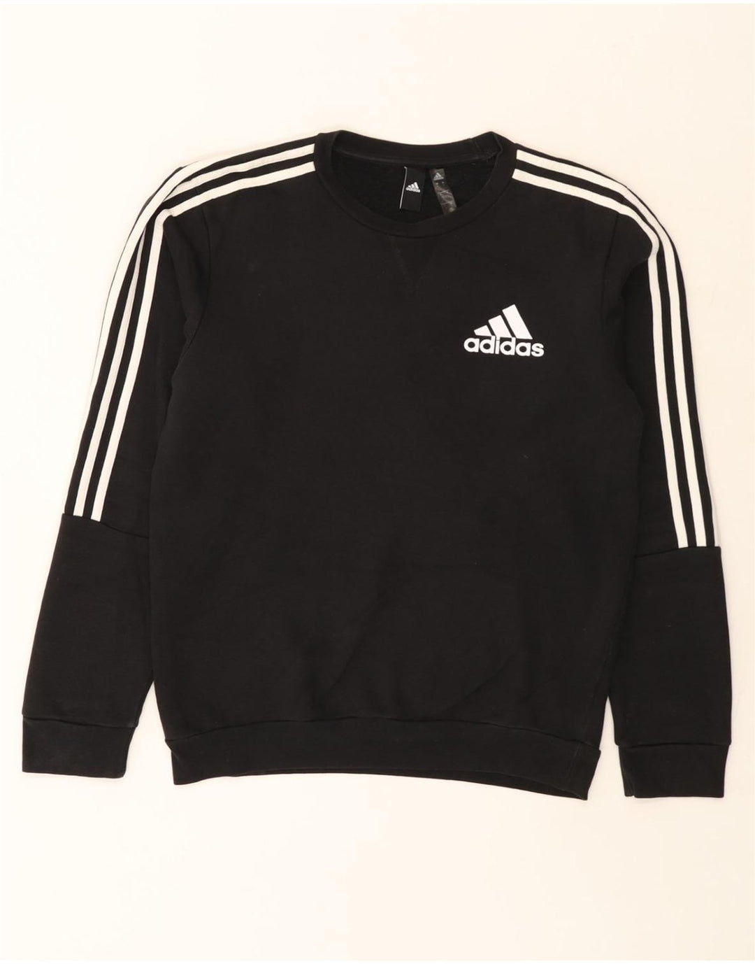 ADIDAS Mens Sweatshirt Jumper Small Black Cotton