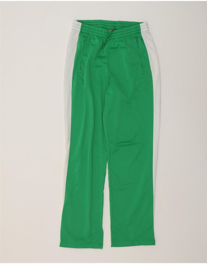 Puma Mens Tracksuit Trousers Small  Green Colourblock Polyester