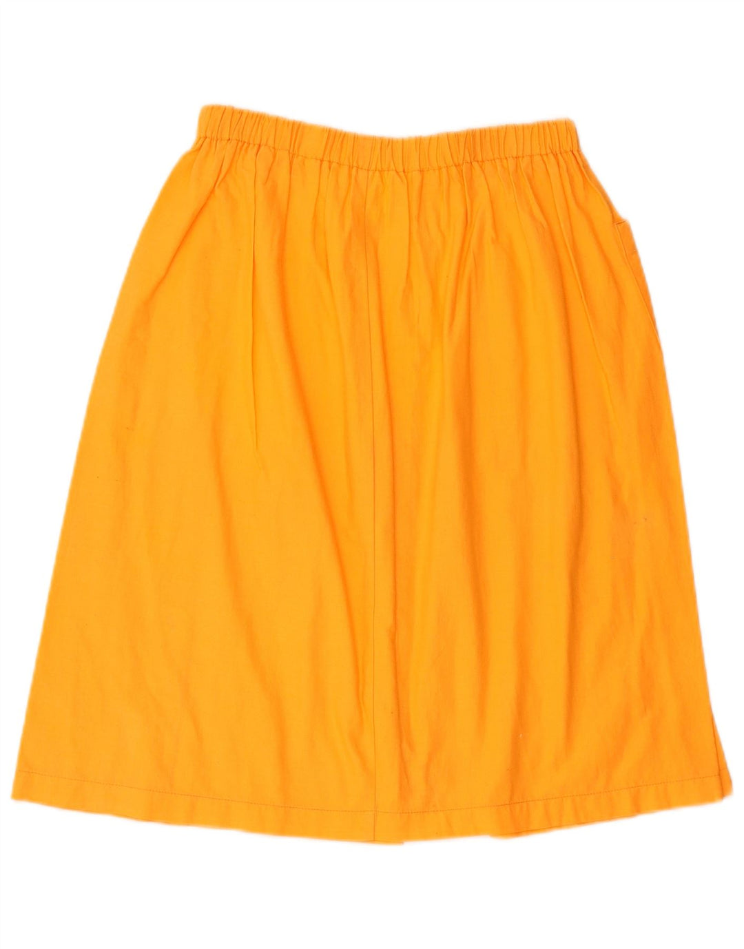 VINTAGE Girls A-Line Skirt 12-13 Years W30  Orange Cotton