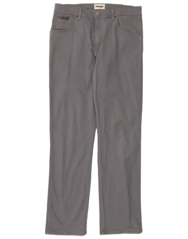 Wrangler Mens Texas Straight Casual Trousers W32 L32 Grey Cotton