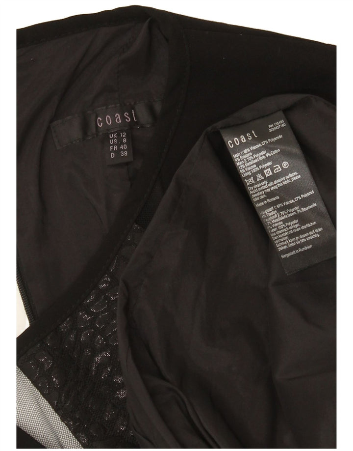 Coast Womens Sheath Dress UK 12 Medium Black Viscose