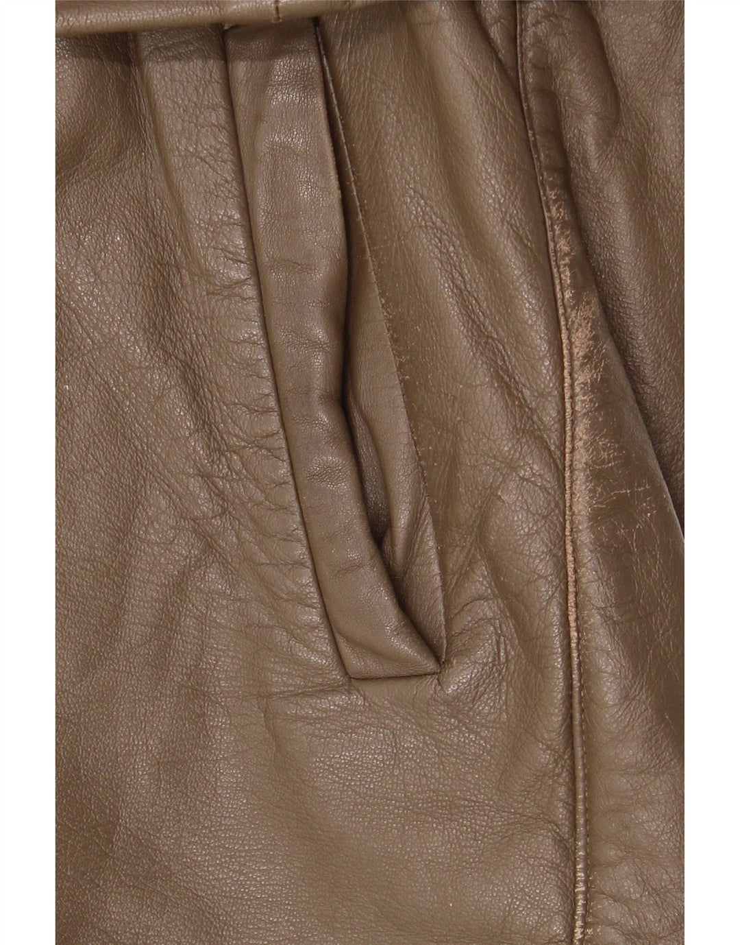 Vintage Mens Leather Jacket IT 52 XL Brown Leather