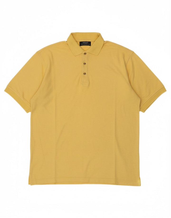 ST. BERNARD Mens Polo Shirt XL Yellow Polyester
