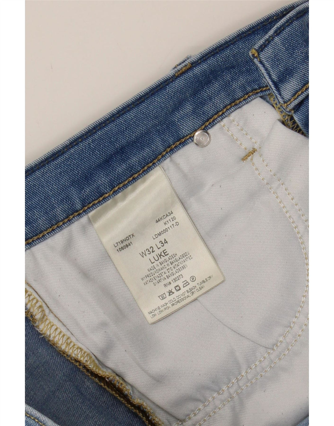LEE Mens Luke Slim Jeans W32 L31 Blue Cotton Vintage Lee and Second-Hand Lee from Messina Hembry 