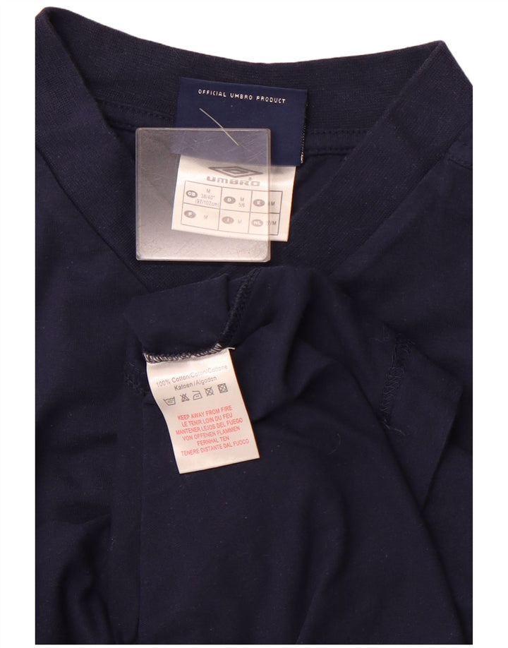 UMBRO Mens T-Shirt Top Medium Navy Blue Cotton Sports