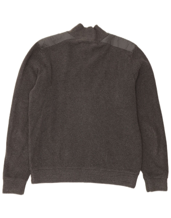 Marks & Spencer Mens Blue Harbour Regular Fit Cardigan Sweater Medium Grey