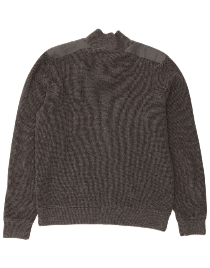 Marks & Spencer Mens Blue Harbour Regular Fit Cardigan Sweater Medium Grey