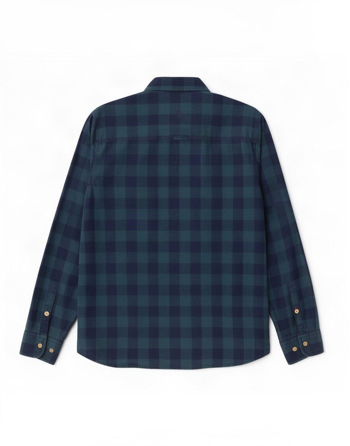 Fat Face Mens Classic Fit Shirt Large Navy Blue Gingham Cotton