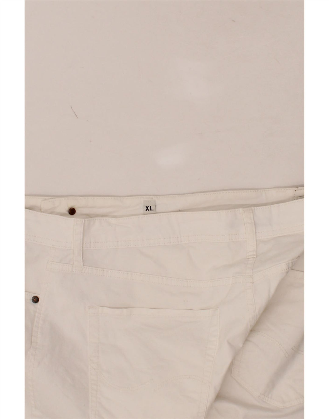 JACK & JONES Mens Casual Shorts XL W38  White Polyester Vintage Jack & Jones and Second-Hand Jack & Jones from Messina Hembry 