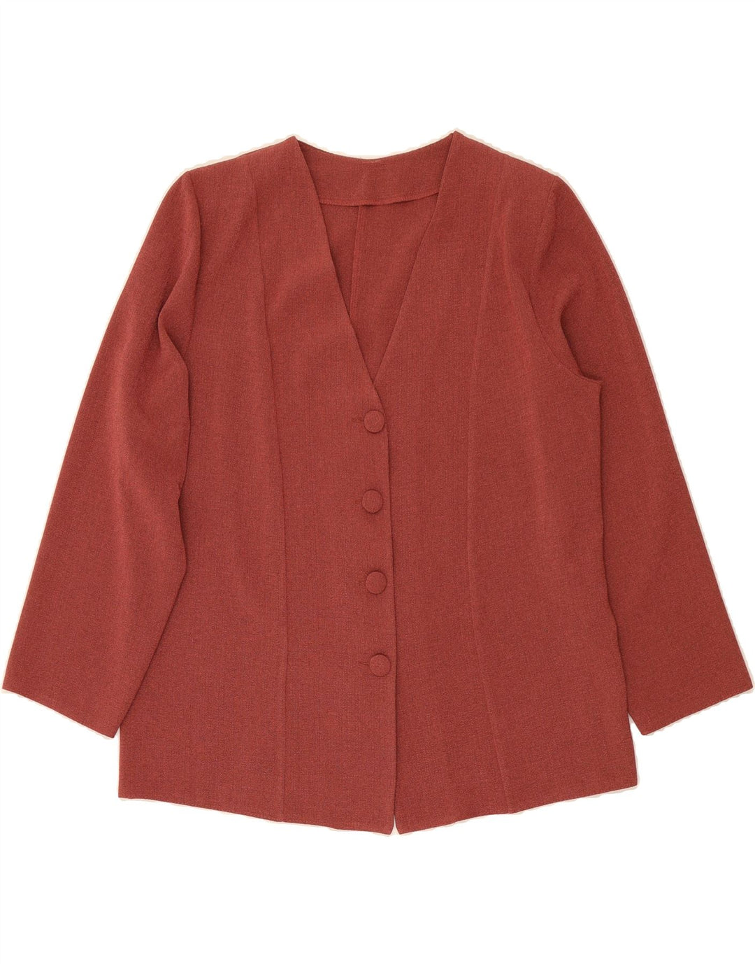 VINTAGE Womens 4 Button Blazer Jacket UK 18 XL Brown Vintage Vintage and Second-Hand Vintage from Messina Hembry 