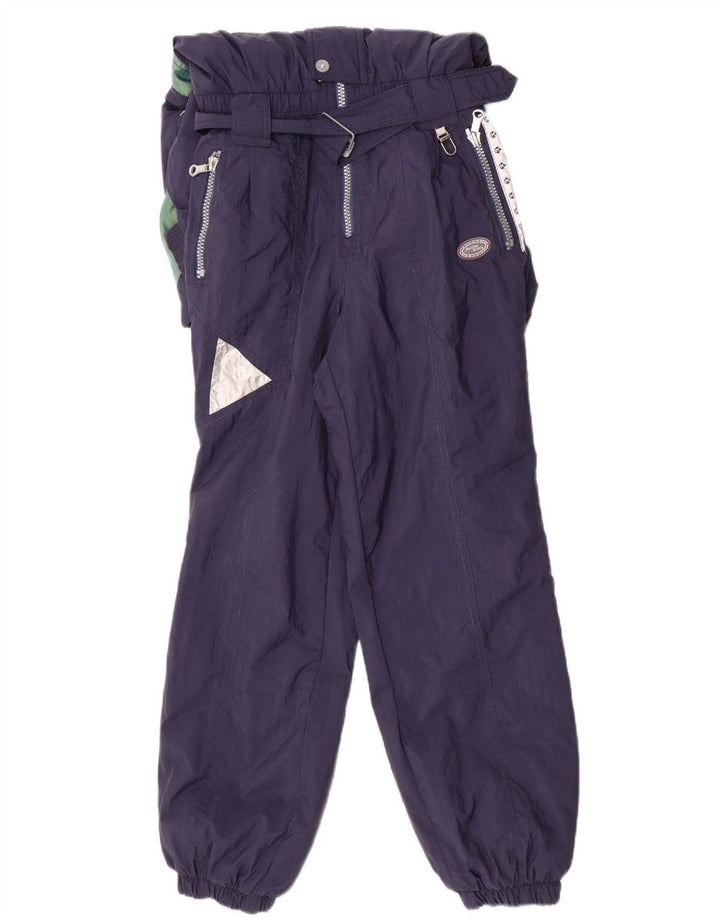 Vintage Mens Ski Jumpsuit IT 48 Medium Navy Blue Colourblock Polyamide